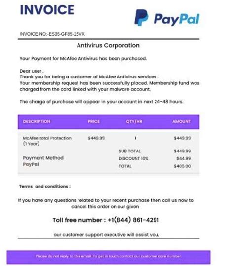 mcafee ireland ltd paypal|paypal mcafee scam.